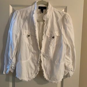 Super cute INC white linen jacket